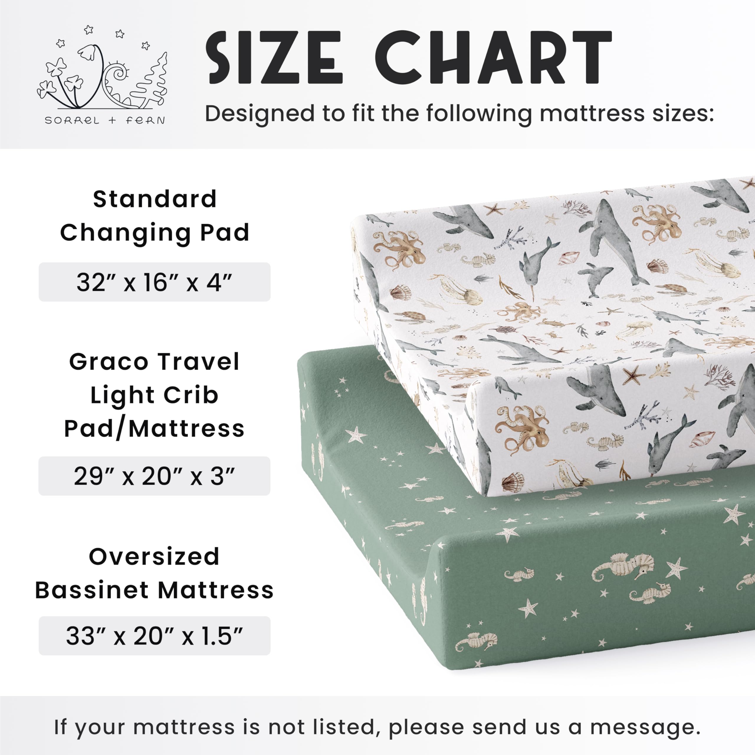 Sorrel + Fern Ocean Odyssey mom-designed changing pad cover prioritizes gentle materials