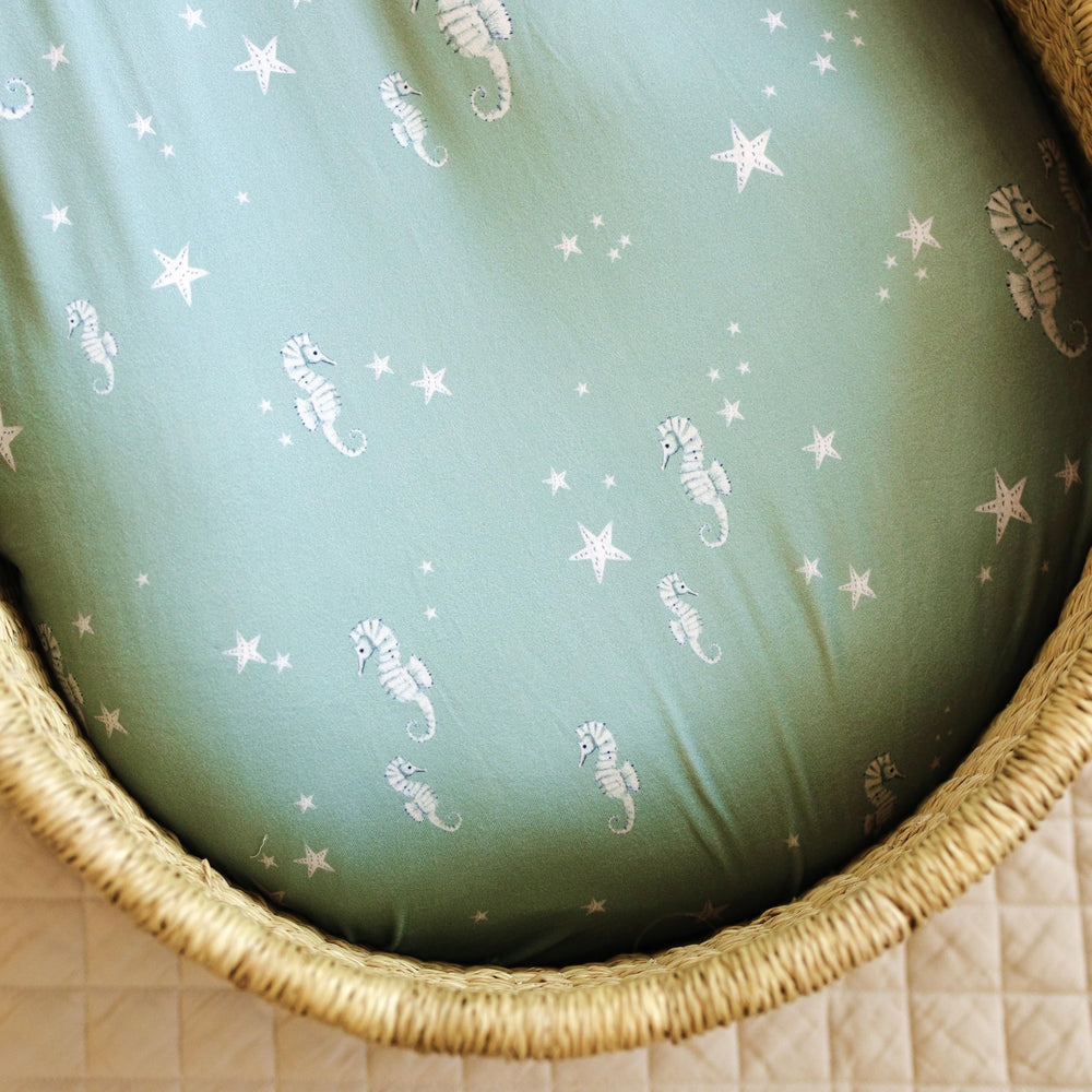 Sorrel + Fern Ocean Odyssey pattern detail showcases vibrant, fade-resistant print.