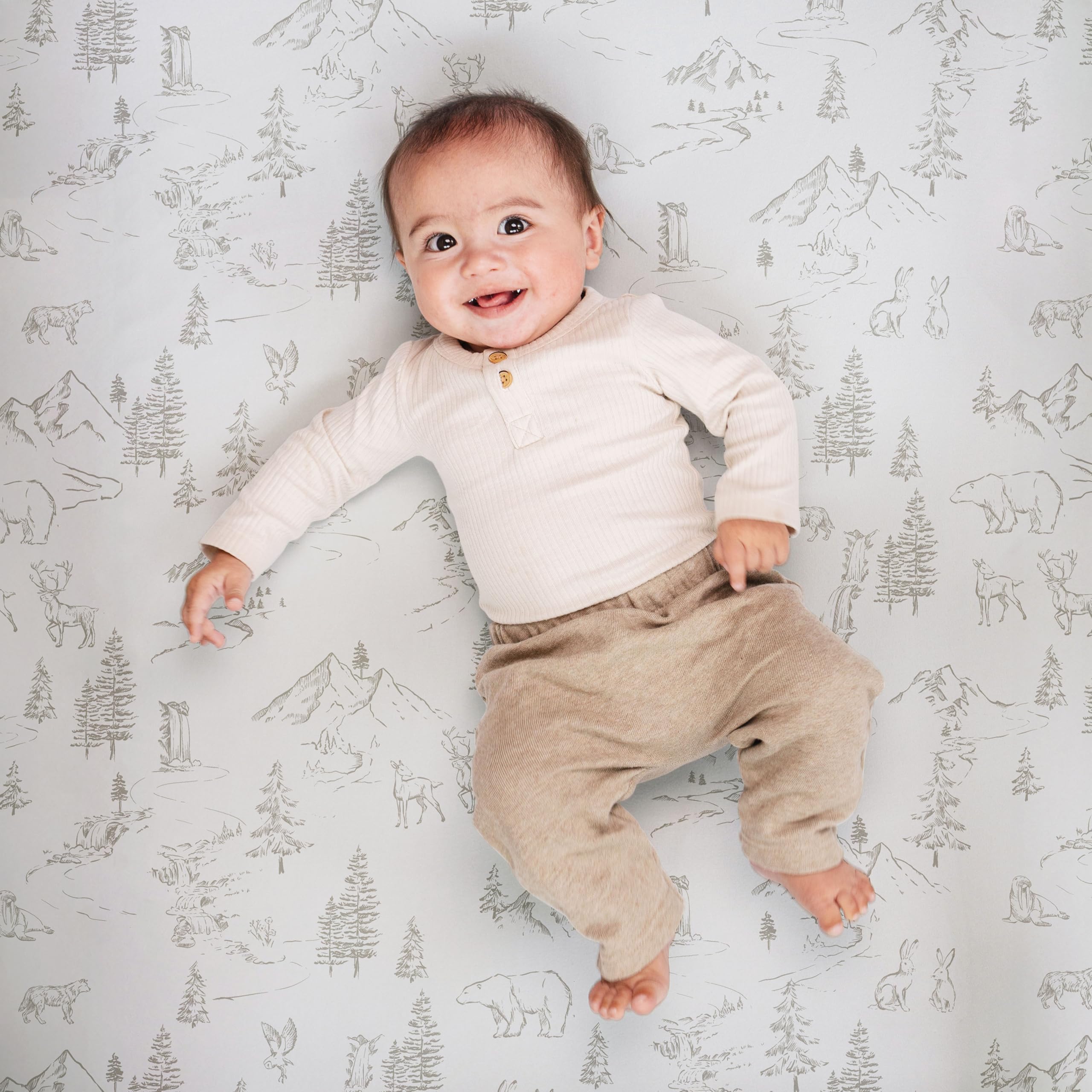 Sorrel + Fern organic cotton blend fabric emphasizes soft, breathable comfort.