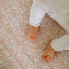 Sorrel + Fern fabric close-up of soft organic cotton blend for durability and comfort.