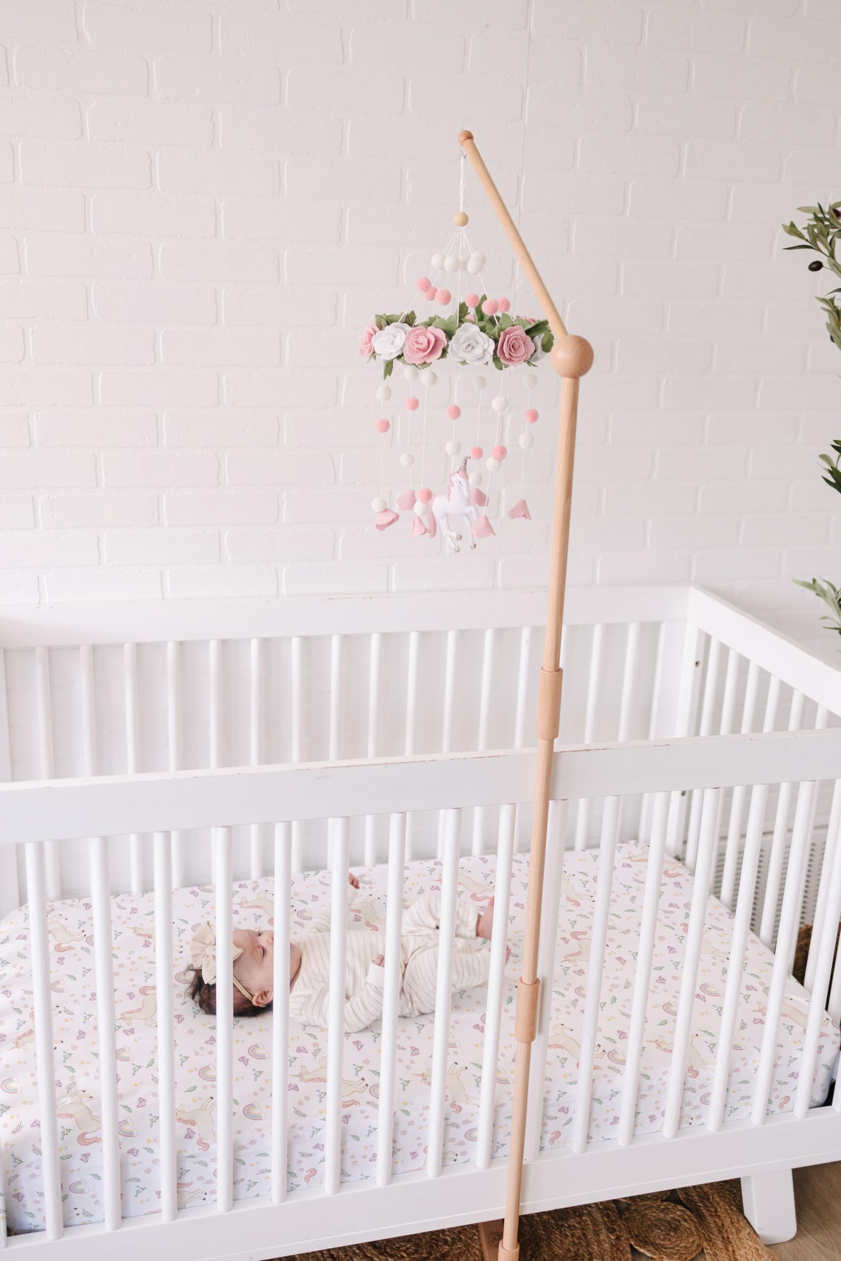 Sorrel + Fern unicorn-blossom-mobile makes a thoughtful baby shower gift.