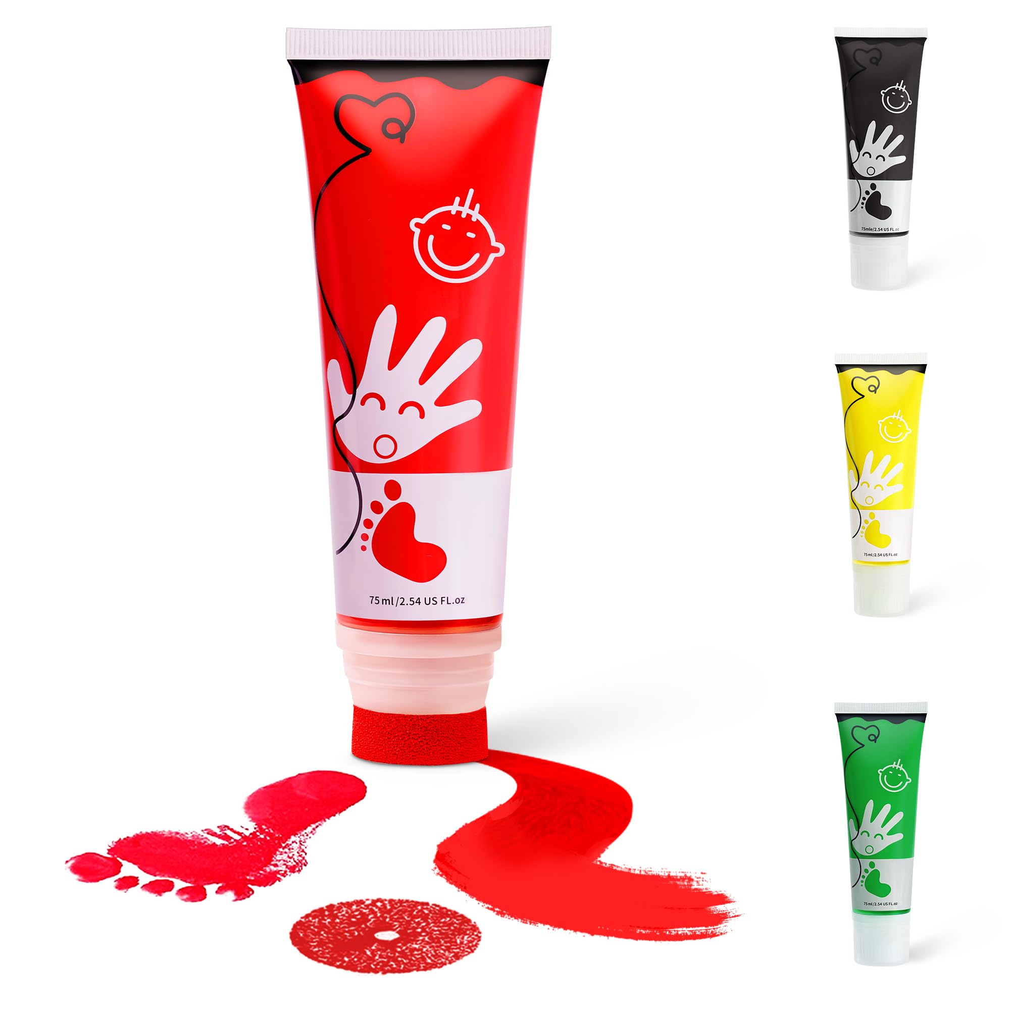 Sortnic baby handprint ink close-up for safe newborn keepsakes