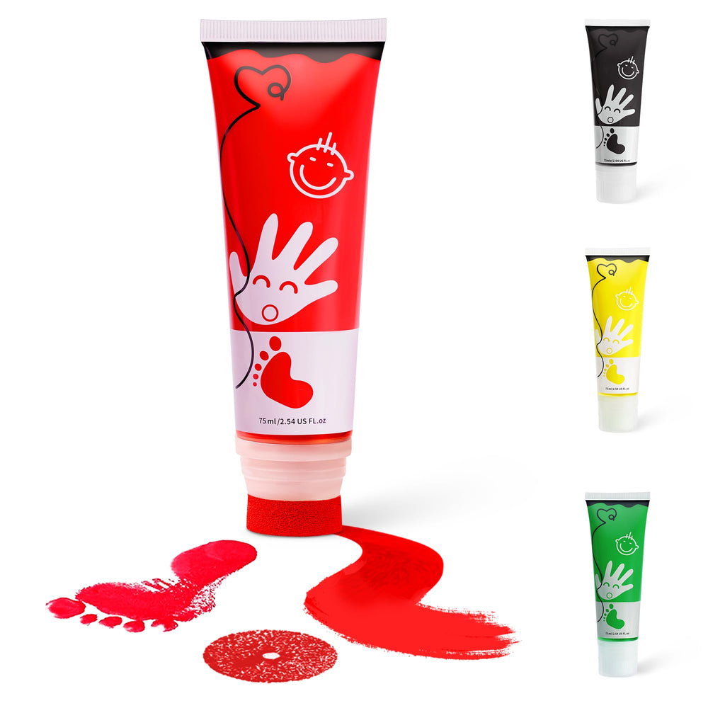 Sortnic baby handprint ink close-up for safe newborn keepsakes