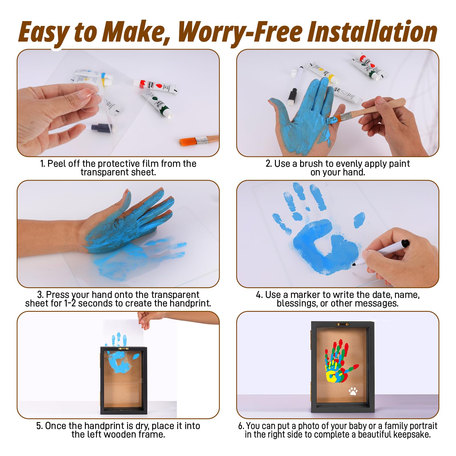 Sortnic wooden frame offers durable memory preservation through moves and time.