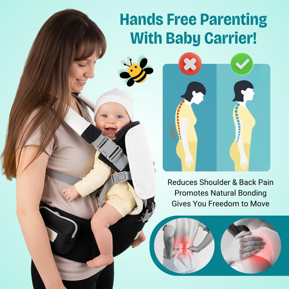 SOSA & CO breathable fabric keeps parent and baby comfortable.