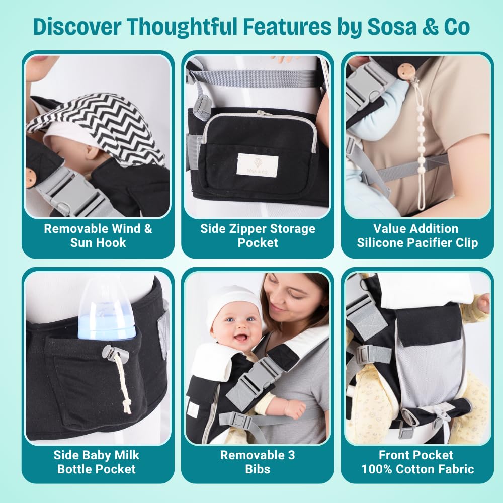 SOSA & CO side carry enables versatile positioning on walks.