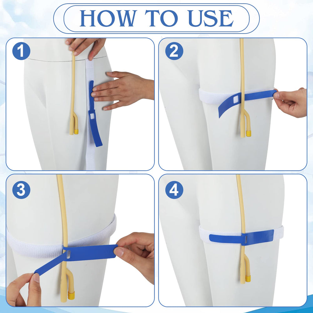 Sosation catheter holder fastener strap in use for quick adjustments