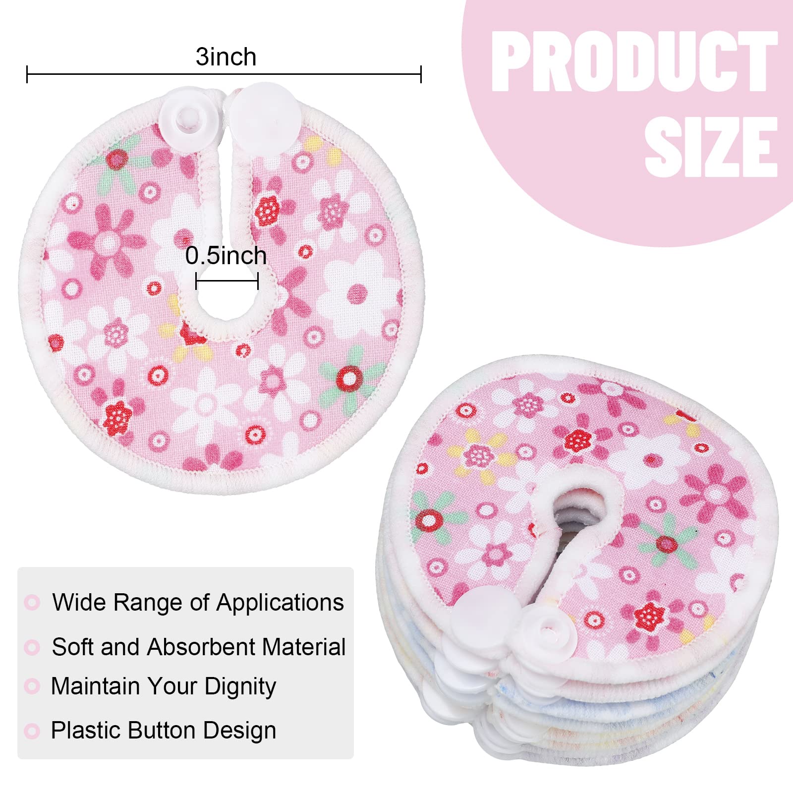 Sosation G Tube Button Cover cotton texture highlights soft, absorbent material for daily use.