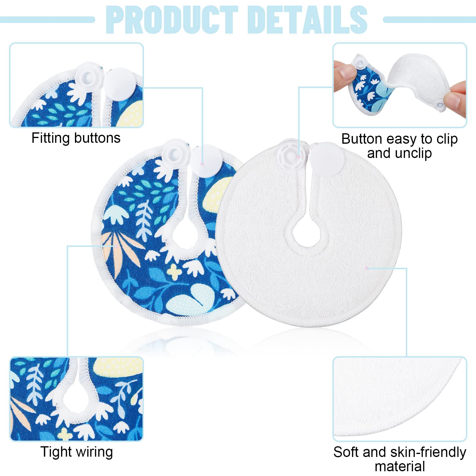 Sosation G Tube Button Covers design-03 pattern, easy-to-clip buttons for quick changes.