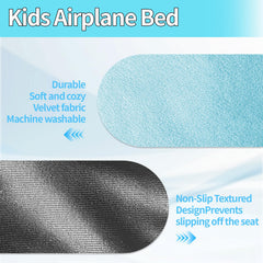 SOSORE toddler airplane bed carry bag display with included case.