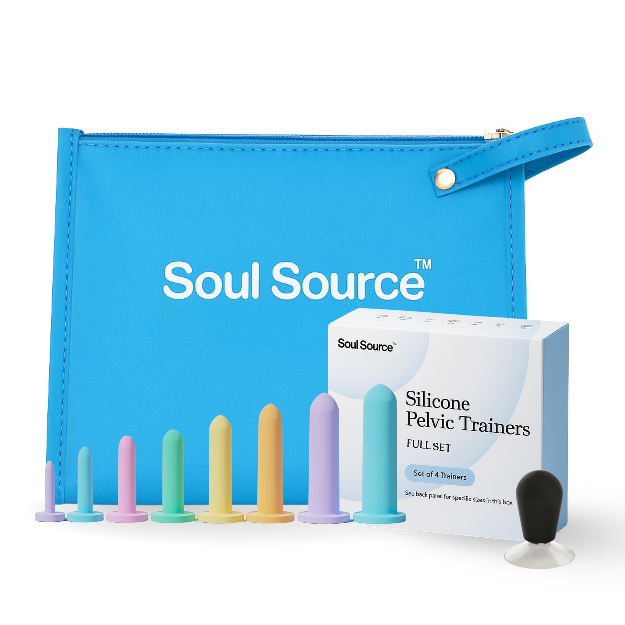 Soul Source silicone wand set, size 1 tip, gentle entry and progressive training.