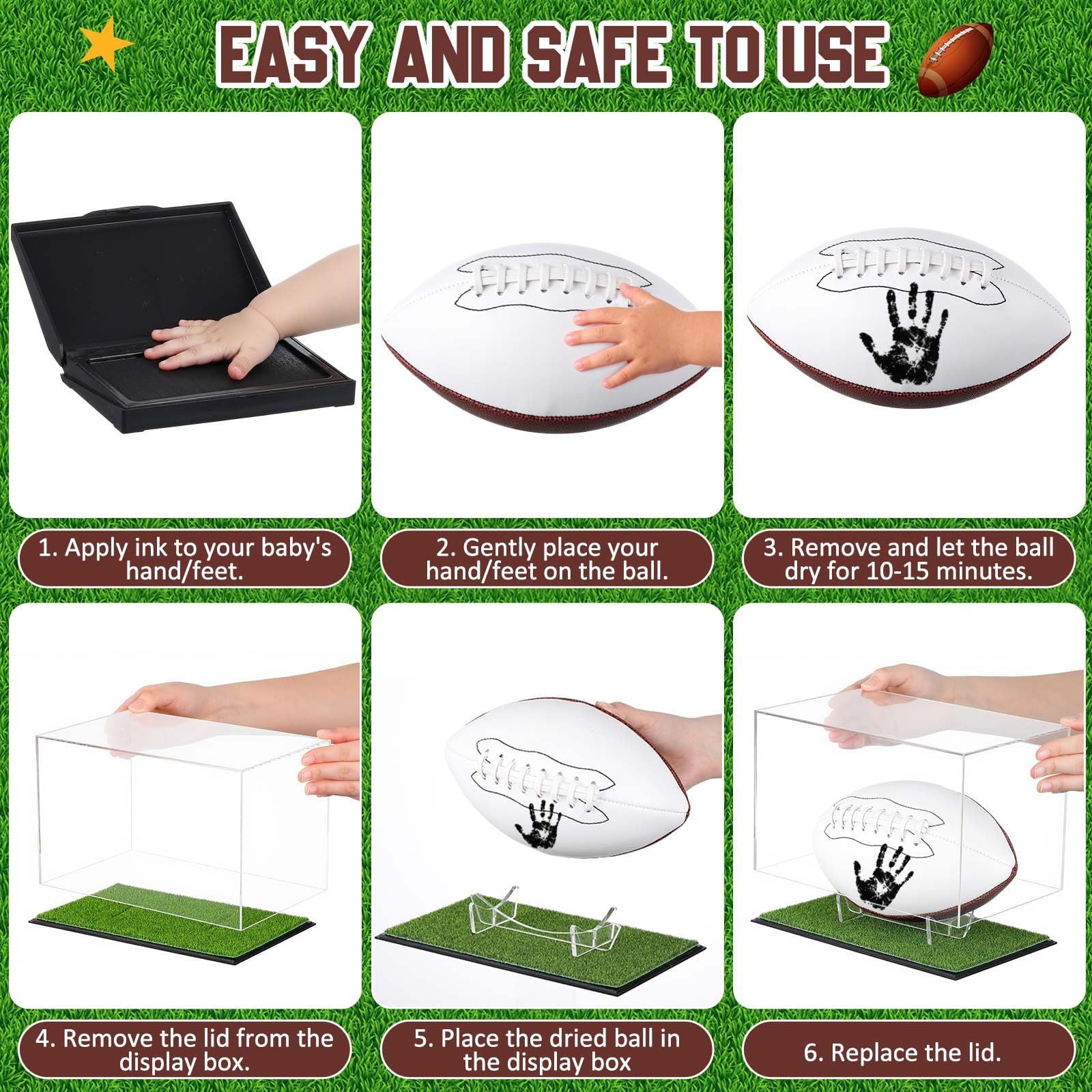 Soulchen ball pump set for quick, clean football-printing sessions.