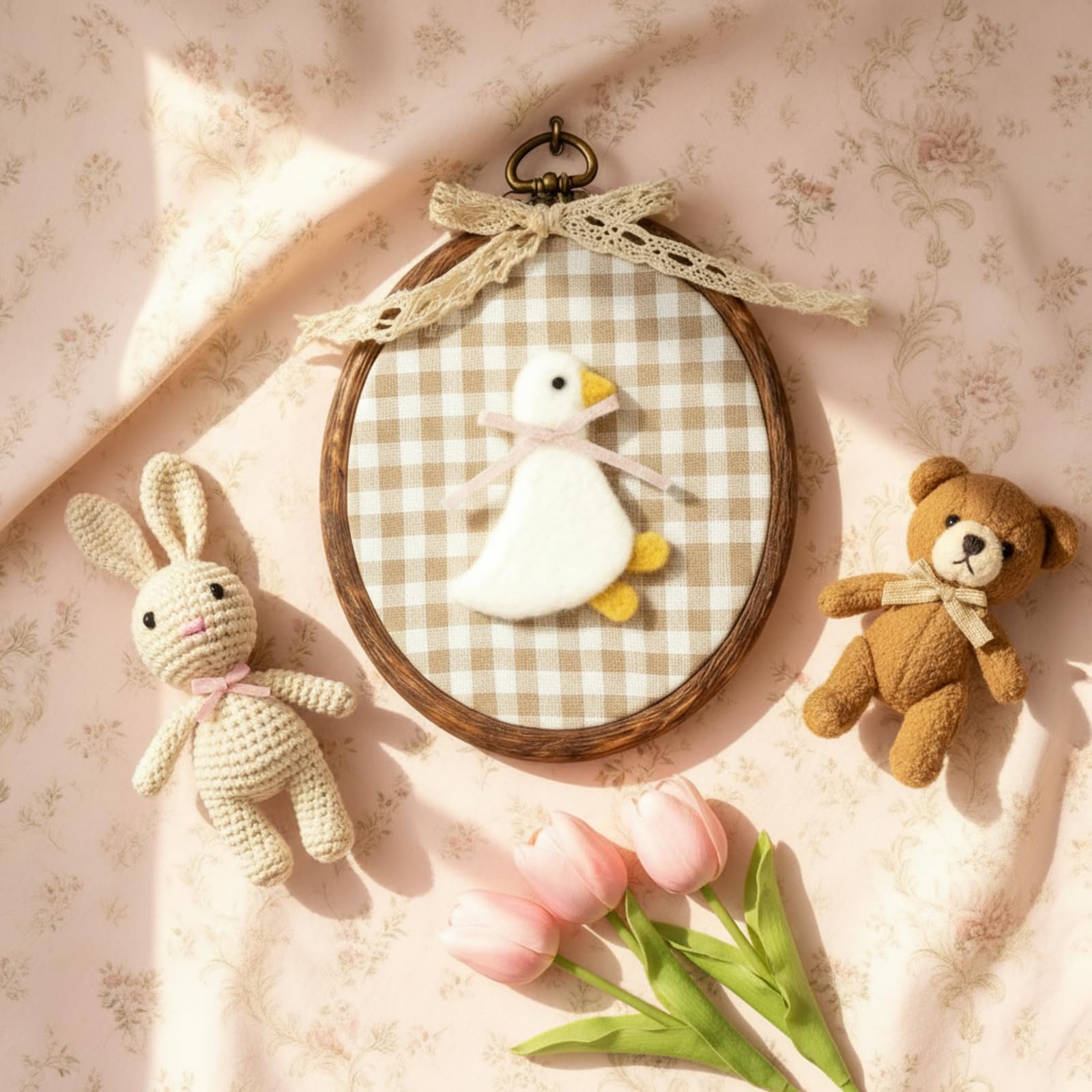 Soulchen felted goose decor brings soft texture and charm to baths and living spaces