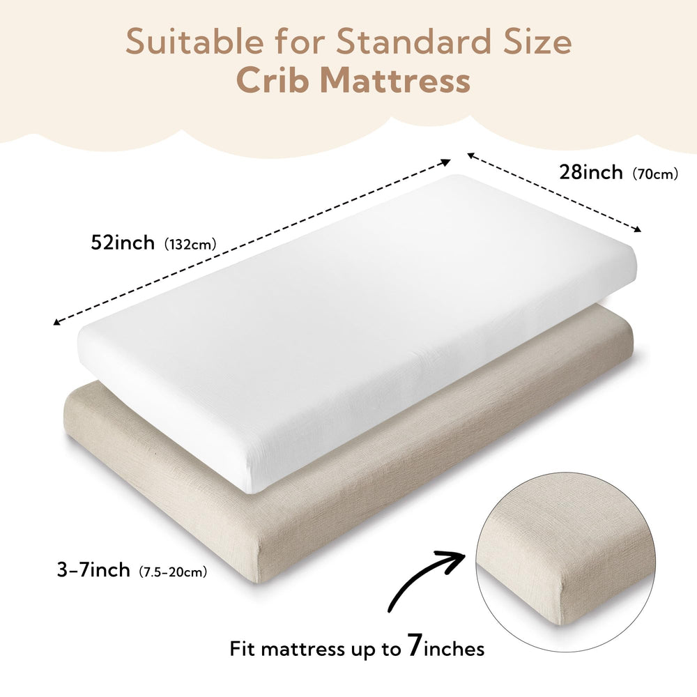 SOULFUL crib sheet soft breathable muslin — ideal for newborn comfort