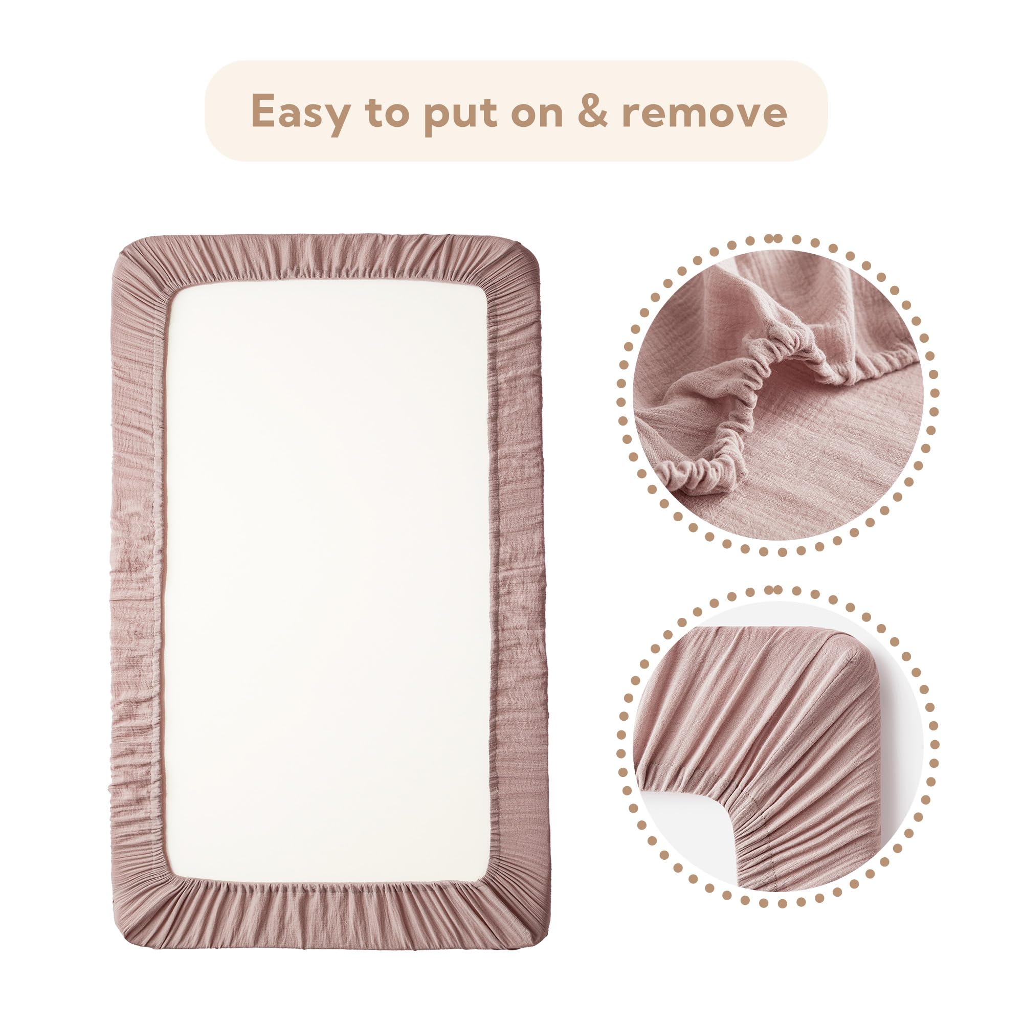 SOULFUL soft breathable cotton crib sheet keeps baby comfortable all night