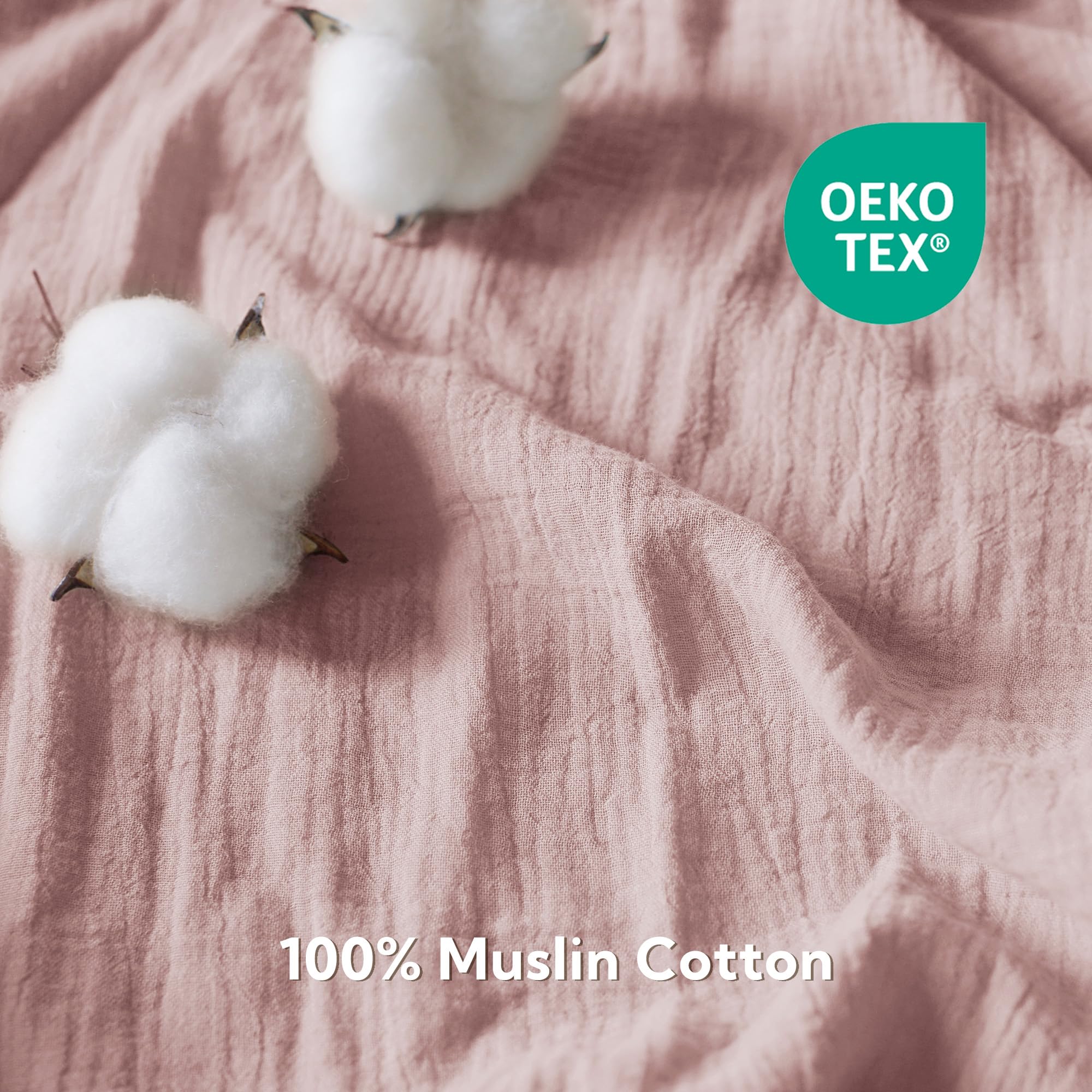 SOULFUL mini muslin crib sheets 2-pack in neutral colors for nursery styles