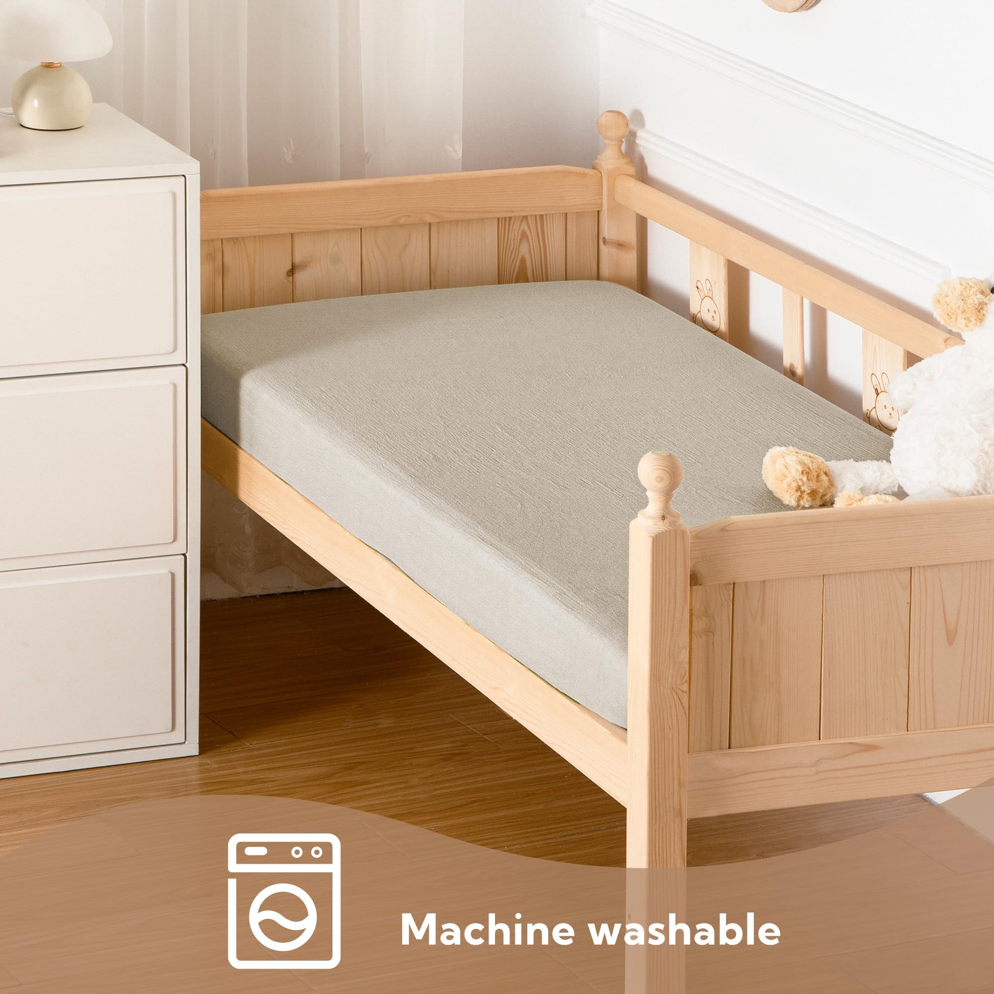 SOULFUL muslin crib sheet durable fade-resistant — color and feel last through washes