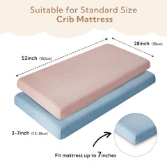 SOULFUL muslin crib sheet dusty rose close-up highlights gentle touch