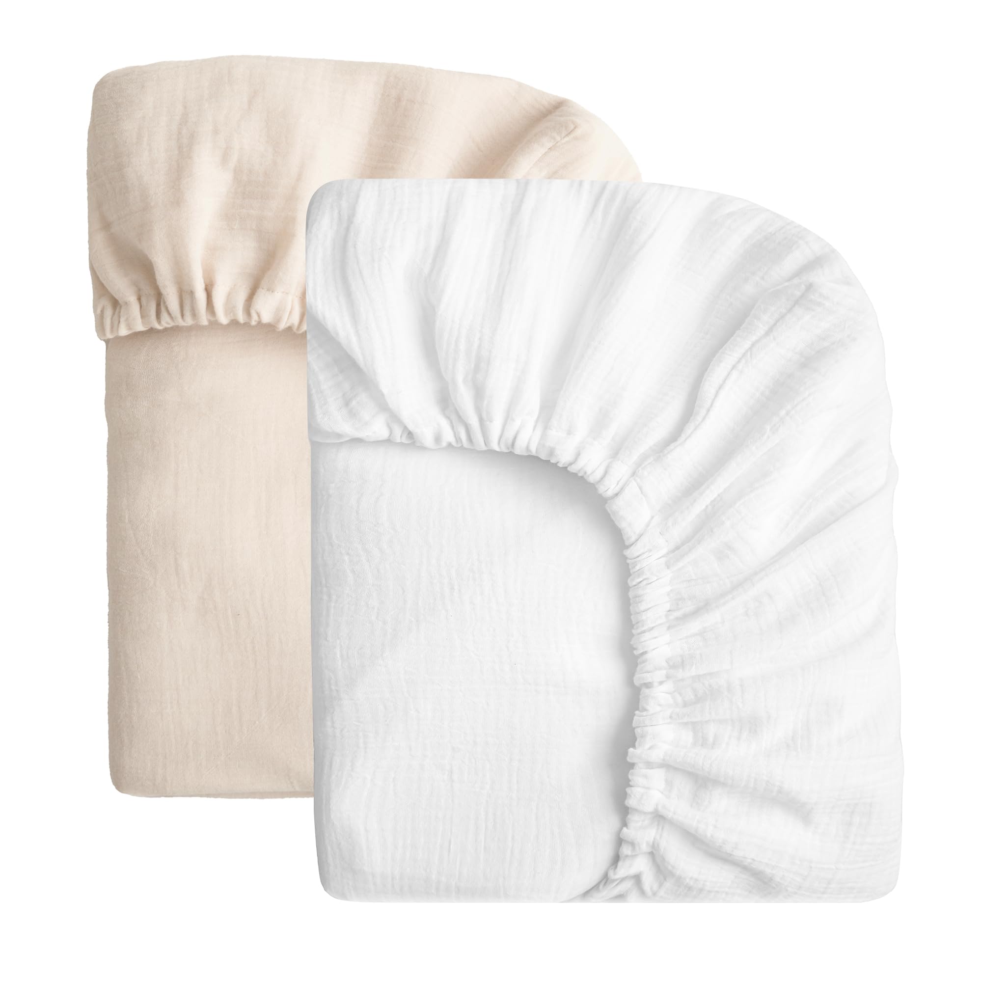 SOULFUL muslin crib sheet—soft, breathable fabric for peaceful baby sleep.