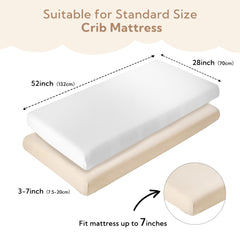 SOULFUL muslin crib sheet—two-pack convenience in neutral colors.