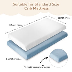 Close-up of the elastic band on SOULFUL crib sheets ensuring a secure, flat fit.