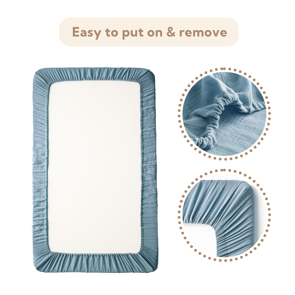 SOULFUL crib sheets resist fading and stay soft after washes