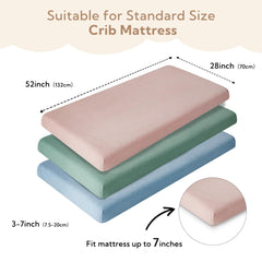 SOULFUL dusty rose crib sheet breathable for comfortable nights
