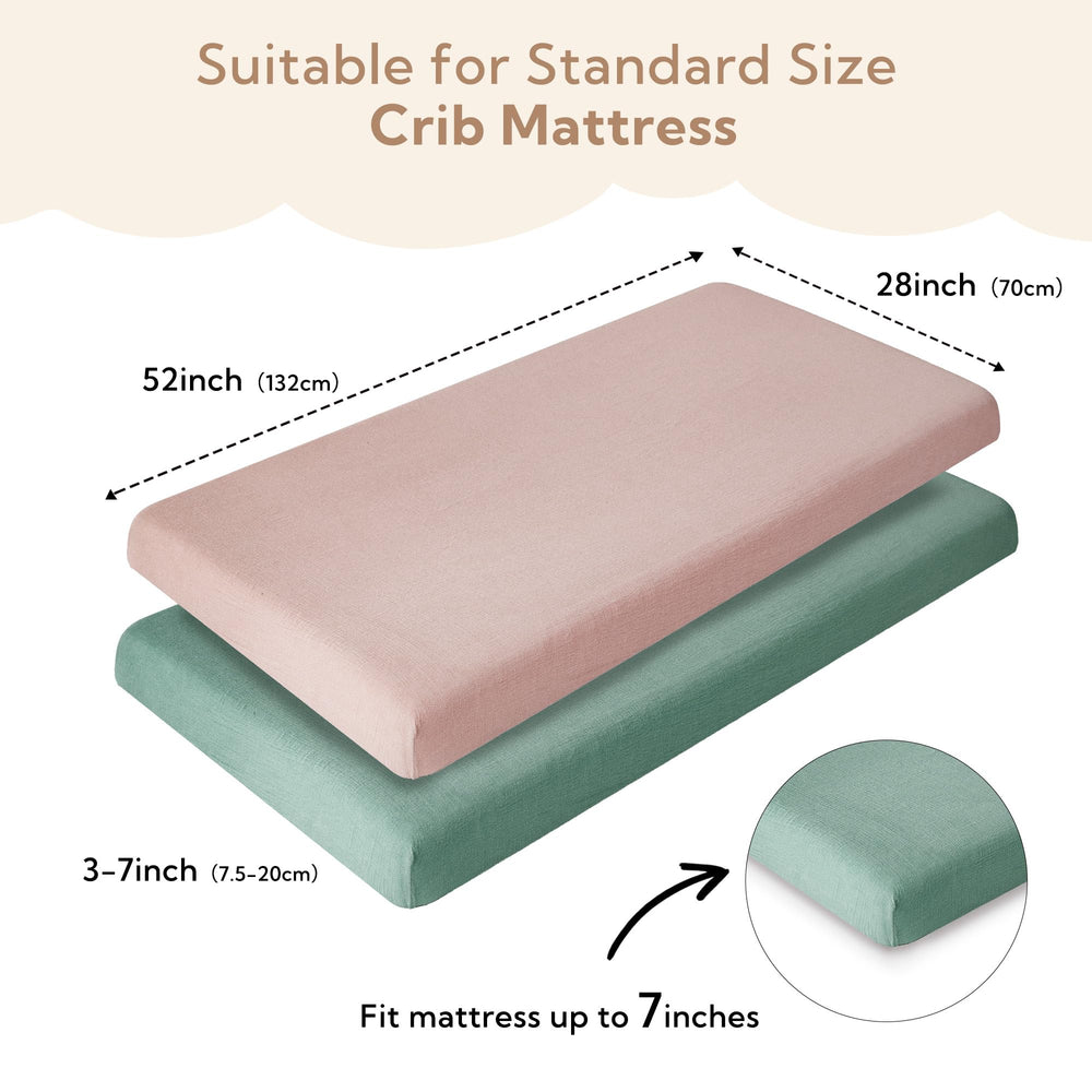 SOULFUL Dusty rose crib sheet providing gentle comfort for baby naps