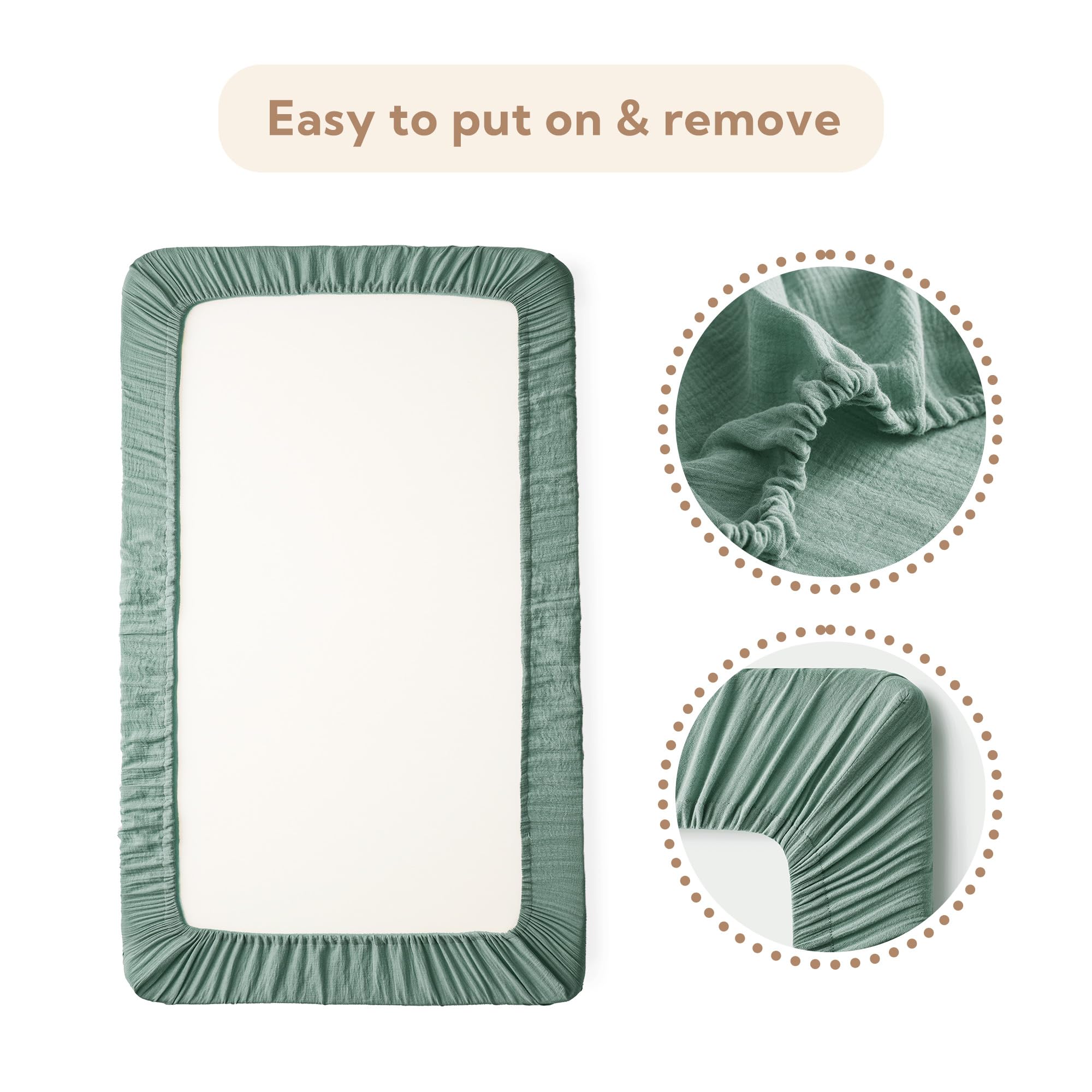 SOULFUL green-blue sheets are durable and resist pilling after washes.