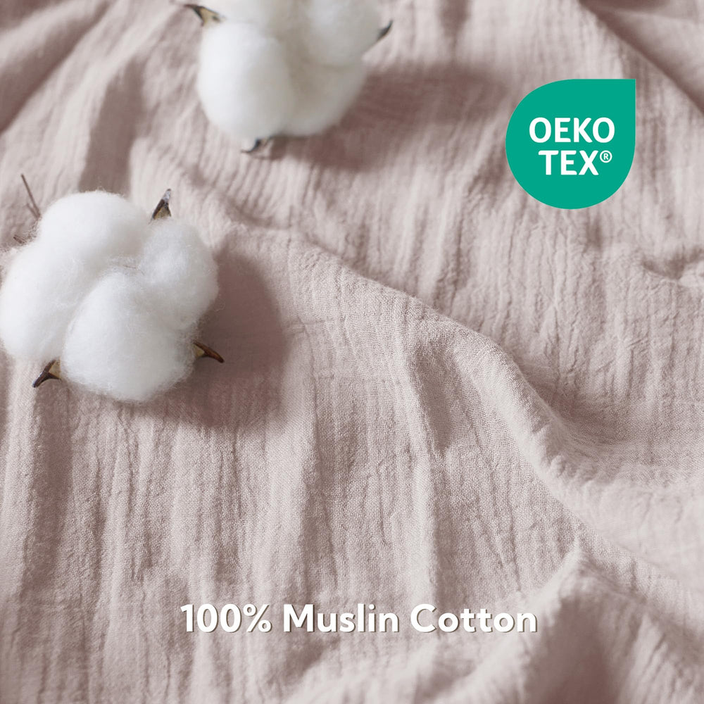 SOULFUL muslin crib sheets in a cozy nursery setting