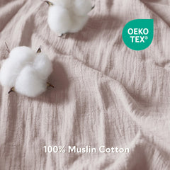 SOULFUL muslin crib sheets in a cozy nursery setting