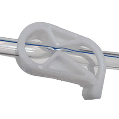 SoulGenie HealthAndYoga enema clamp side view for one-handed flow control.
