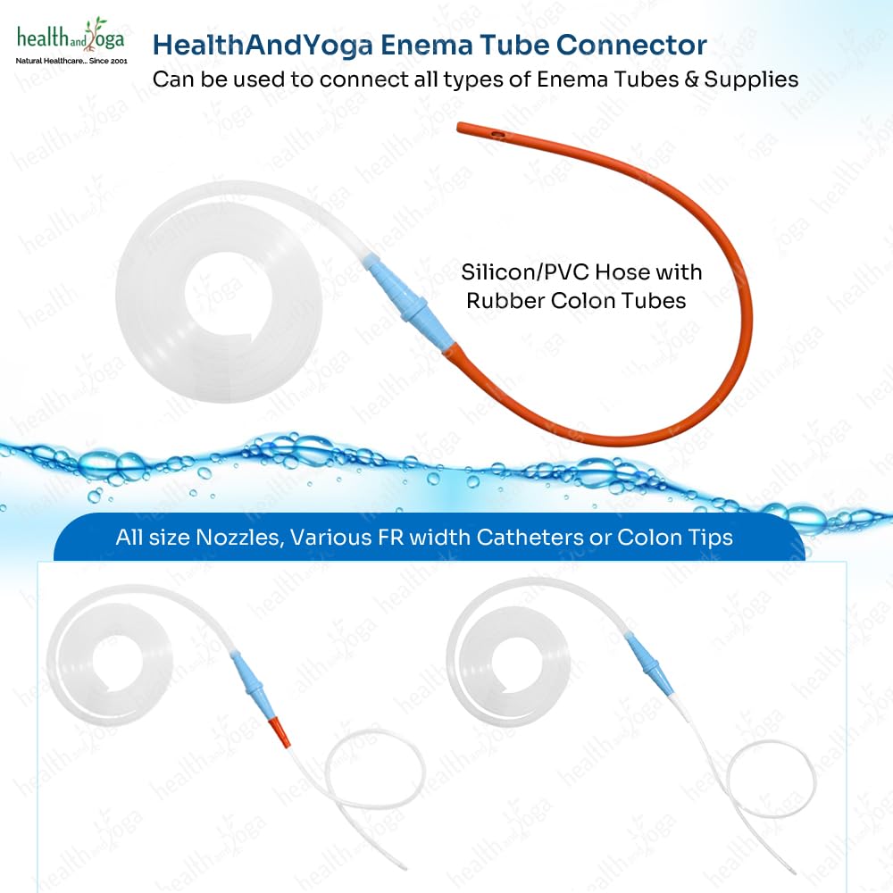SoulGenie HealthAndYoga enema connector mounted for secure, leak-free use.