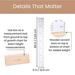 Soundly Made kids height chart decor for nursery or playful bedrooms.