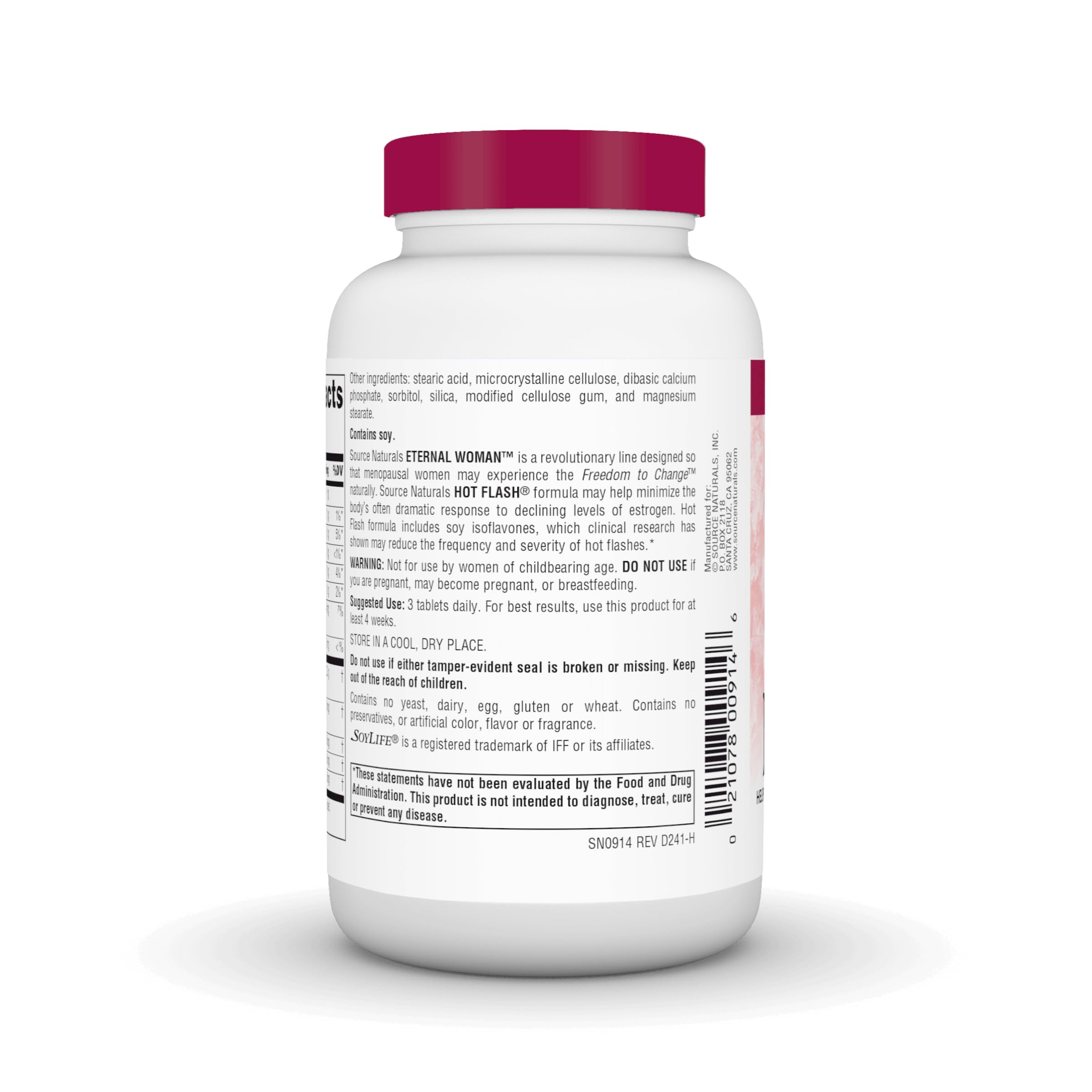 Source Naturals Hot Flash tablets shown for daily use.