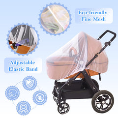 South to East bassinet net with compact storage bag for quick packing