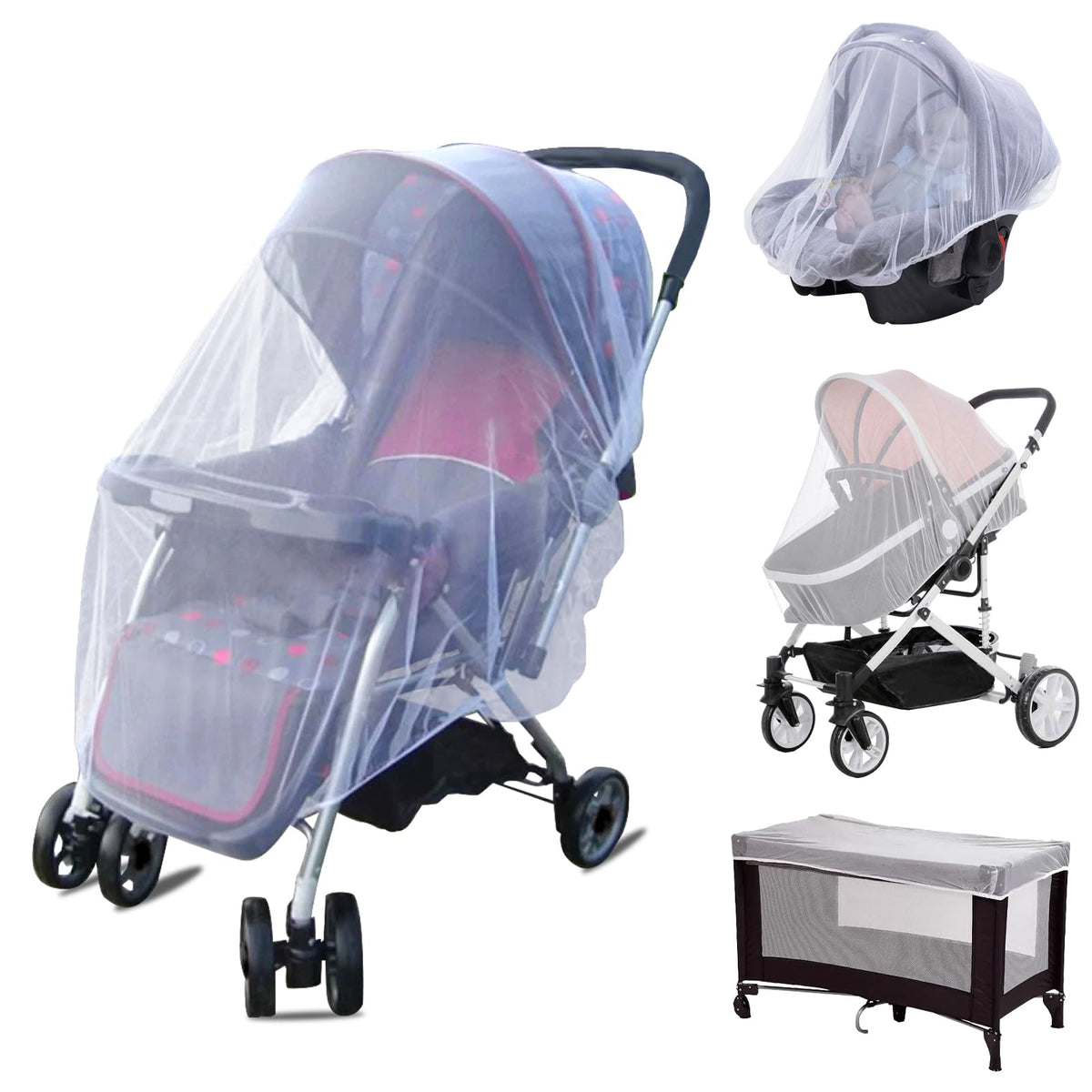 South to East stroller mosquito net provides chemical-free protection during walks