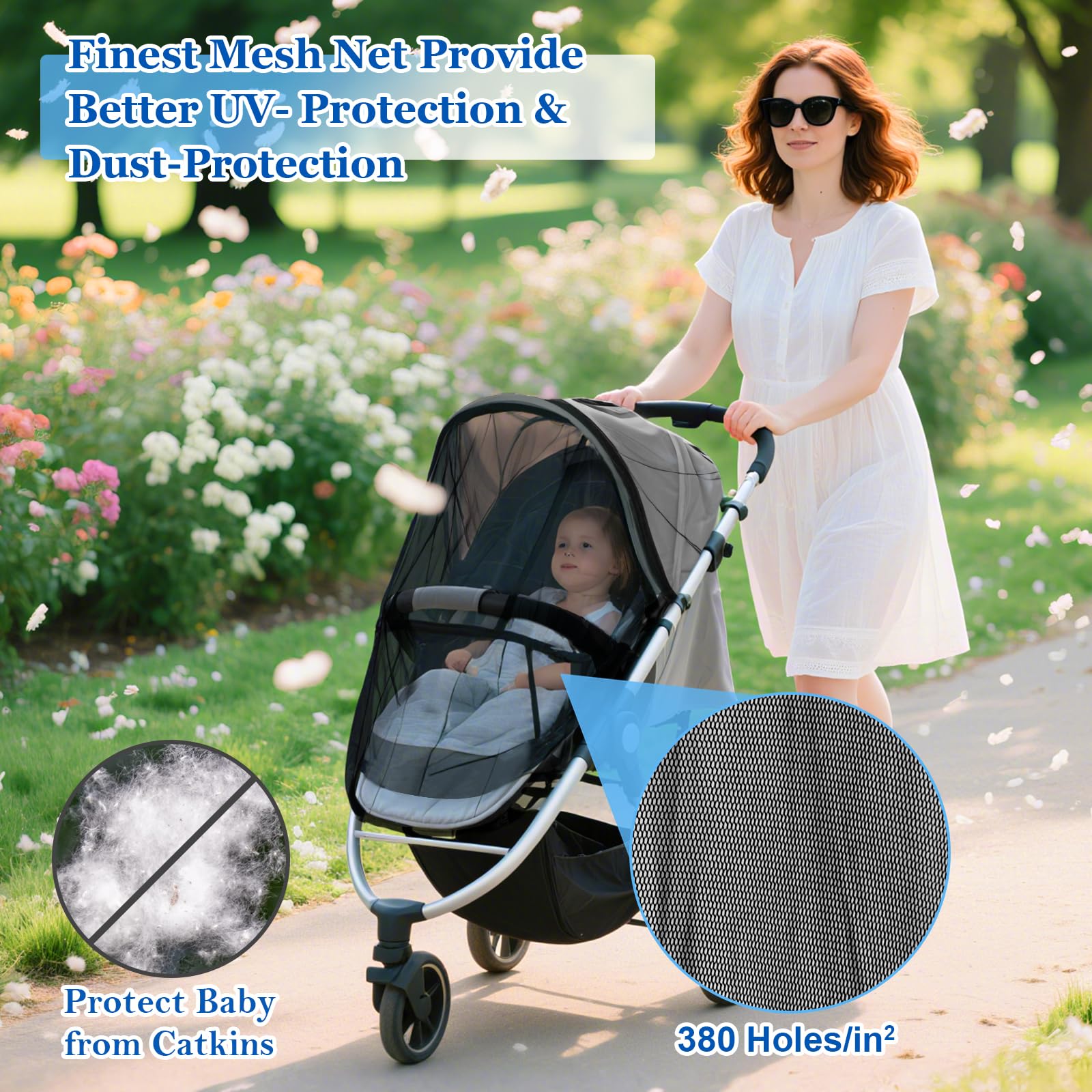 South to East travel-ready mosquito net fits playards and travel cribs