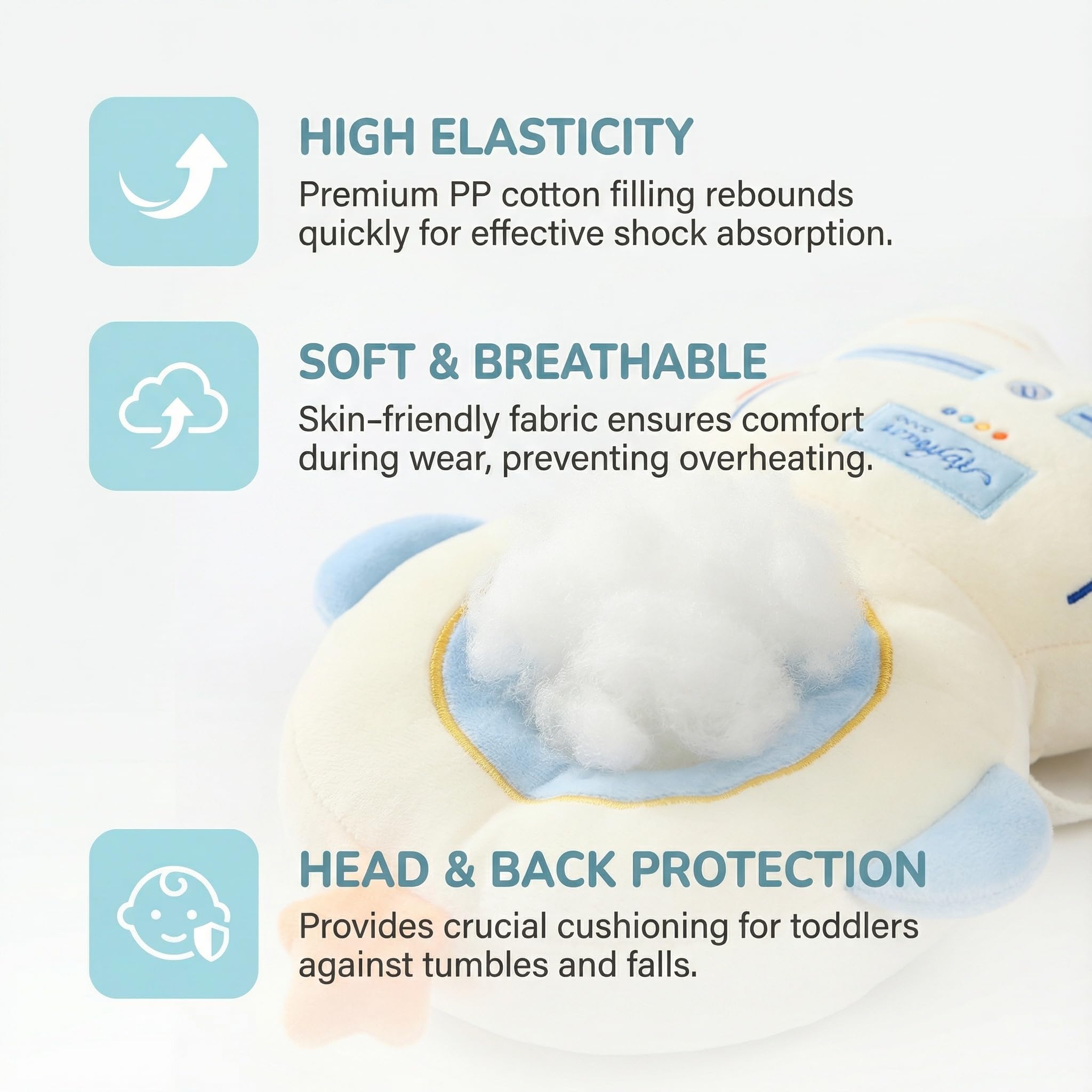 SOZOON lightweight cushion moves with babies while walking or crawling.