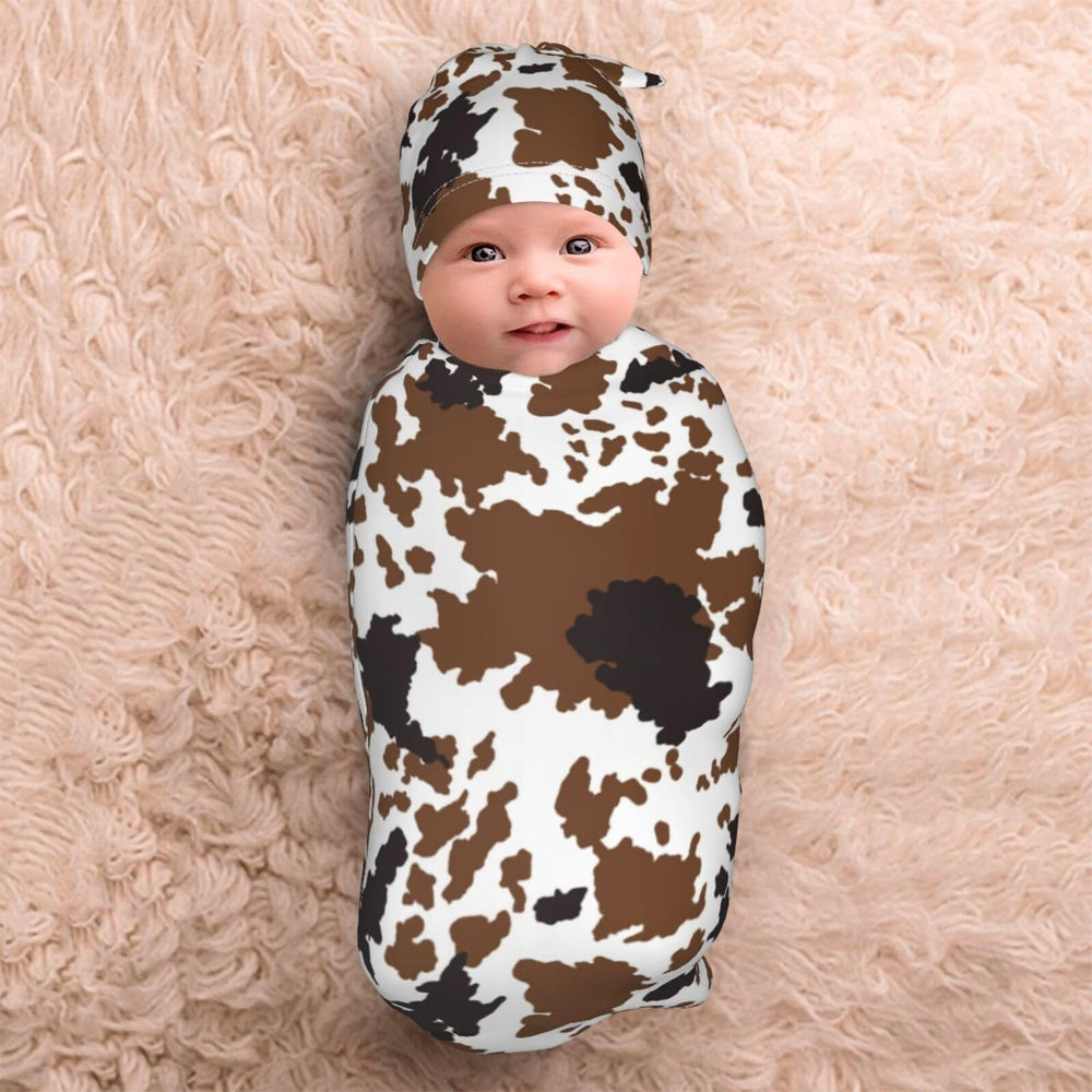 Sozzjile brown cow print beanie keeps little heads snug and stylish