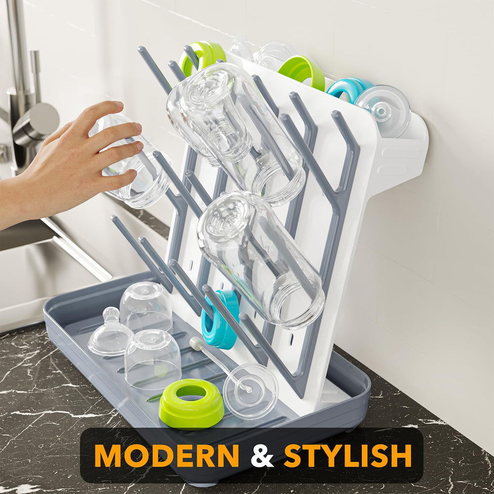 SpaceAid adjustable vertical hooks accommodate different bottle sizes.