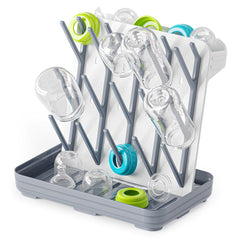 SpaceAid bottle drying rack with 20 hooks keeps bottles organized.