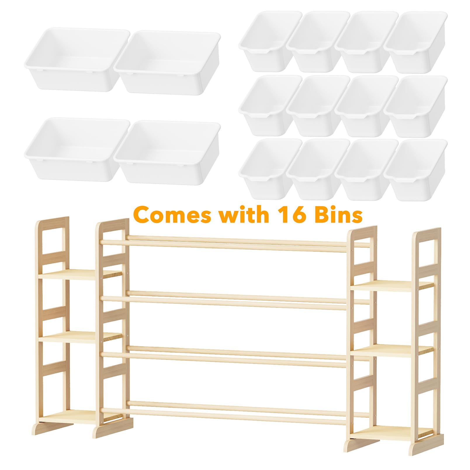 SpaceAid white toy shelf fits bedrooms, nurseries, and playrooms with contemporary style.
