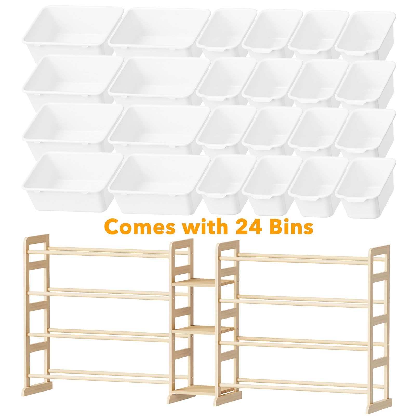 SpaceAid white toy storage fits kids' rooms and play areas.