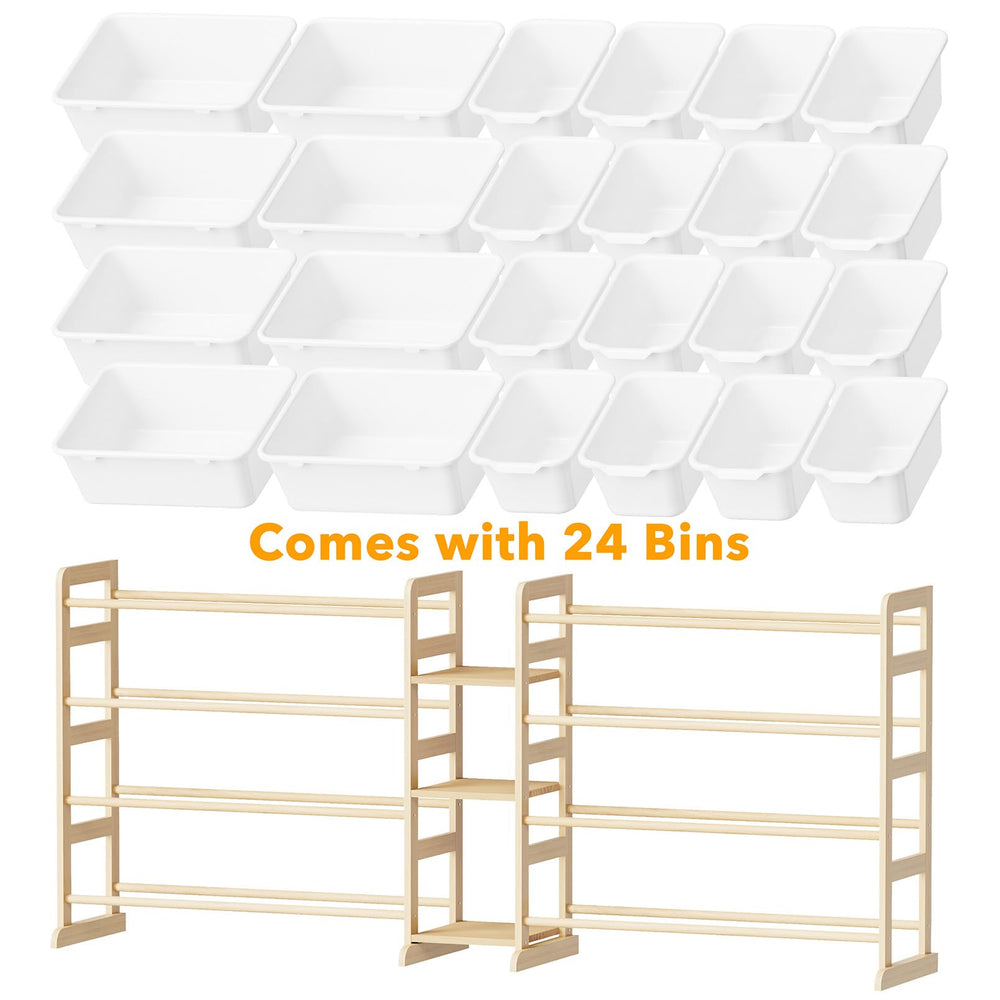 SpaceAid white toy storage fits kids' rooms and play areas.