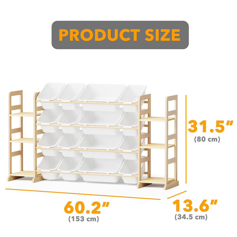 SpaceAid large and small bins enable easy toy sorting and quick cleanup.