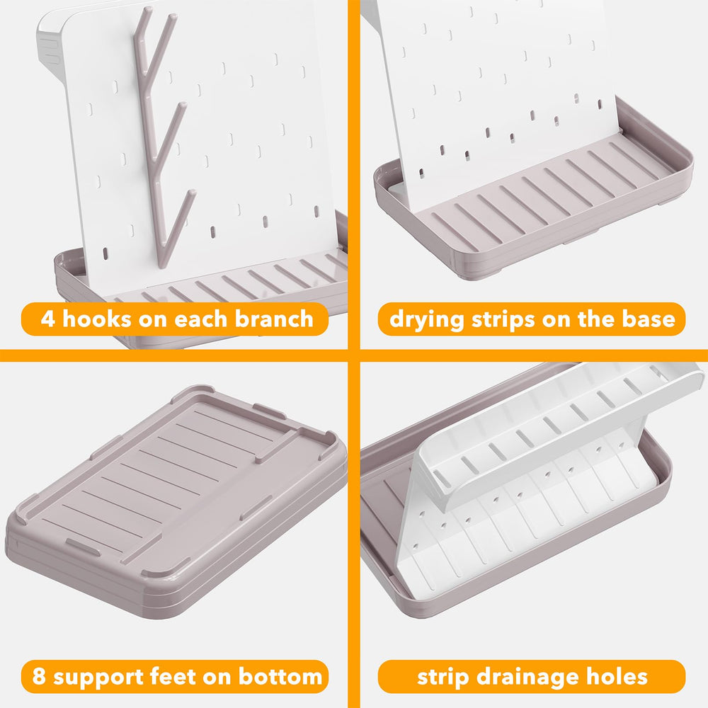 SpaceAid counter-top space-saving drying rack helps maximize countertop use