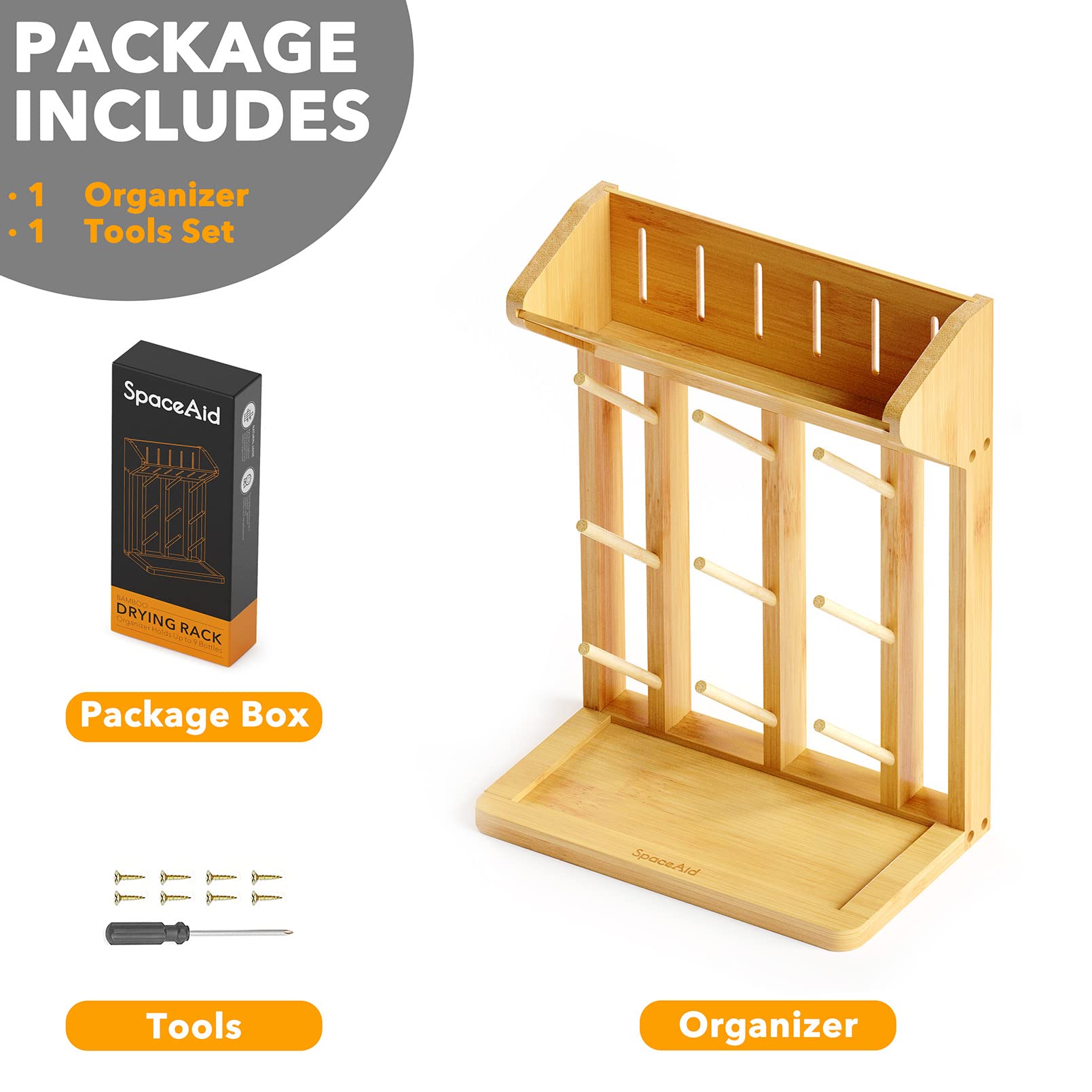 SpaceAid drying rack arrives with easy-assembly tools