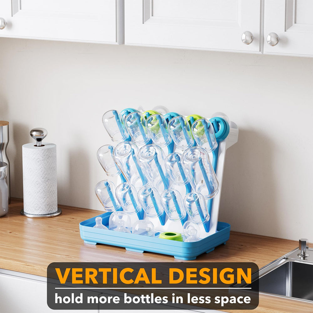 SpaceAid rack positioned on countertop demonstrates space-saving design.