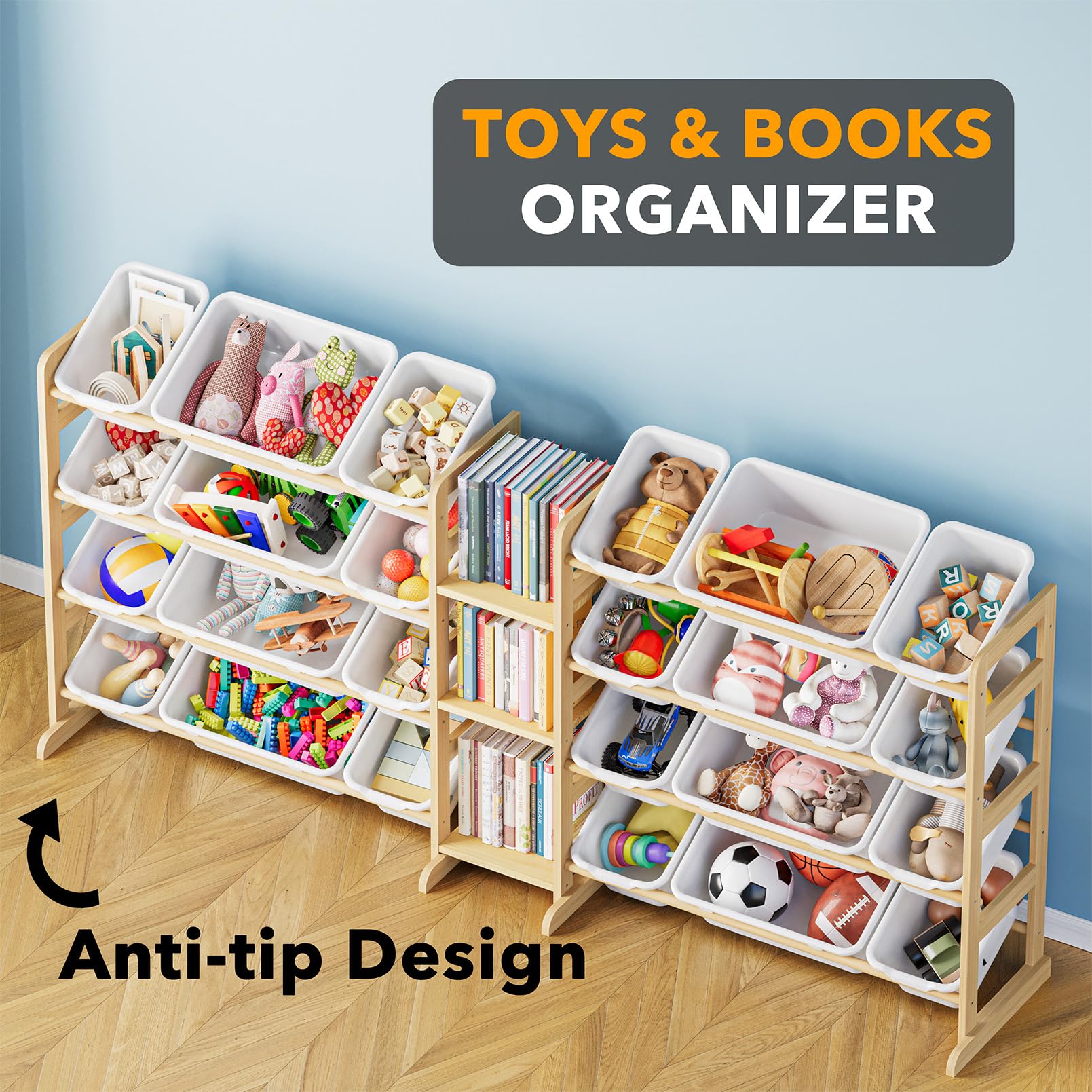 SpaceAid rounded-edge design enhances safety during toy play.